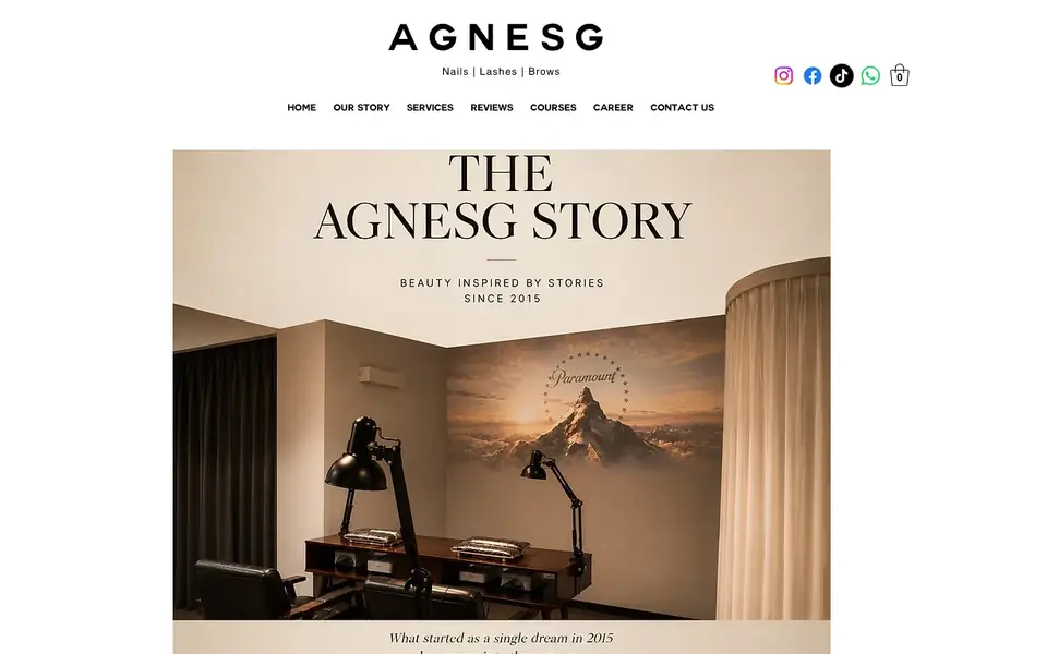 AgnesG Nails website homepage, 4 Oct 2026