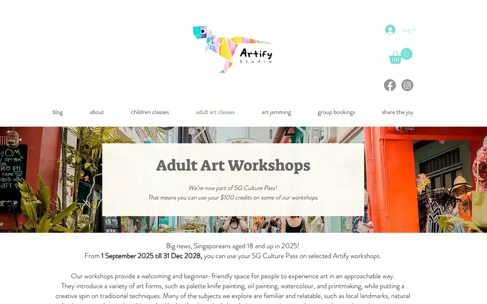 Artify Studio website homepage, 4 Oct 2026
