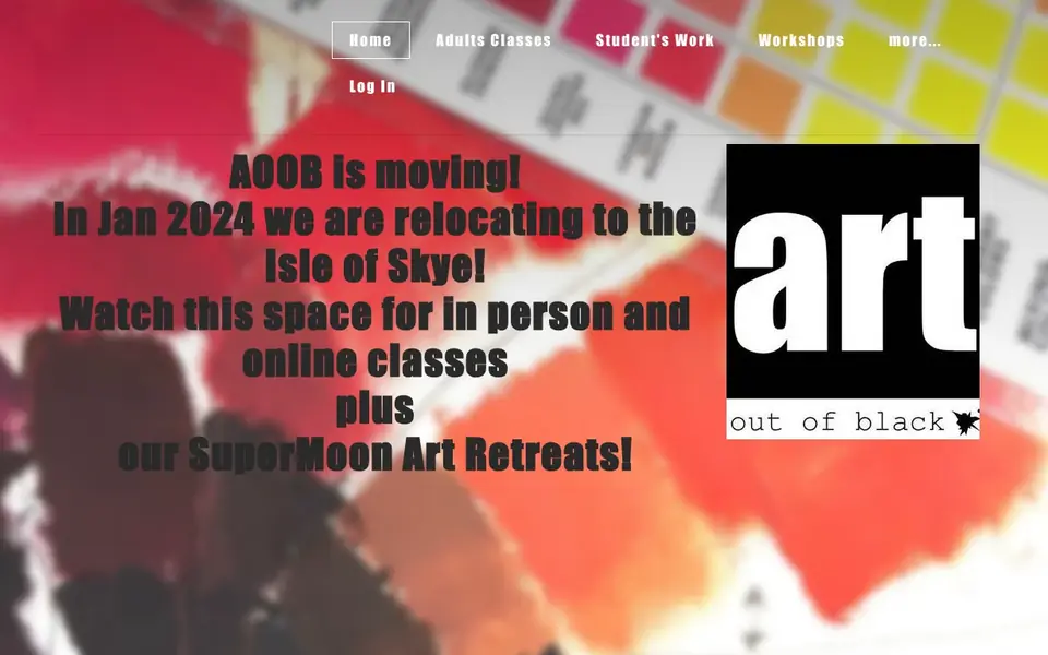 Art Out Of Black website homepage, 4 Oct 2026