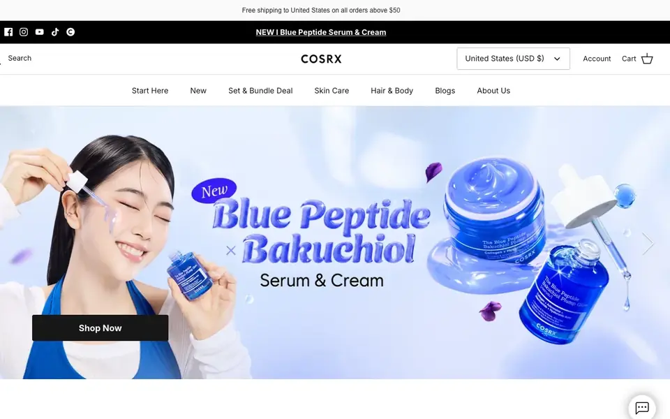 Cosrx Centella Blemish Cream – 30g website homepage, 4 Oct 2026