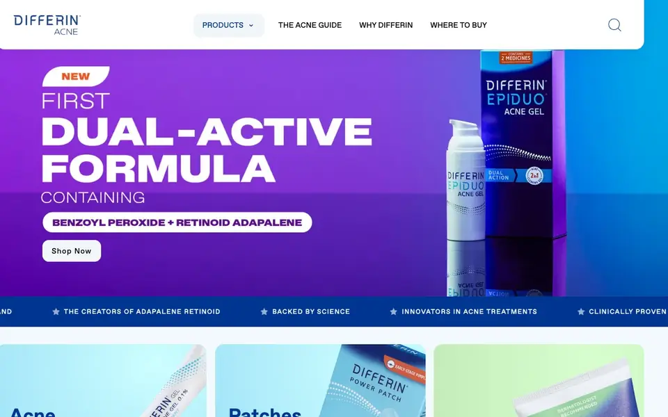 Differin Gel Adapalene Gel 0.1% Acne Treatment – 15g website homepage, 4 Oct 2026