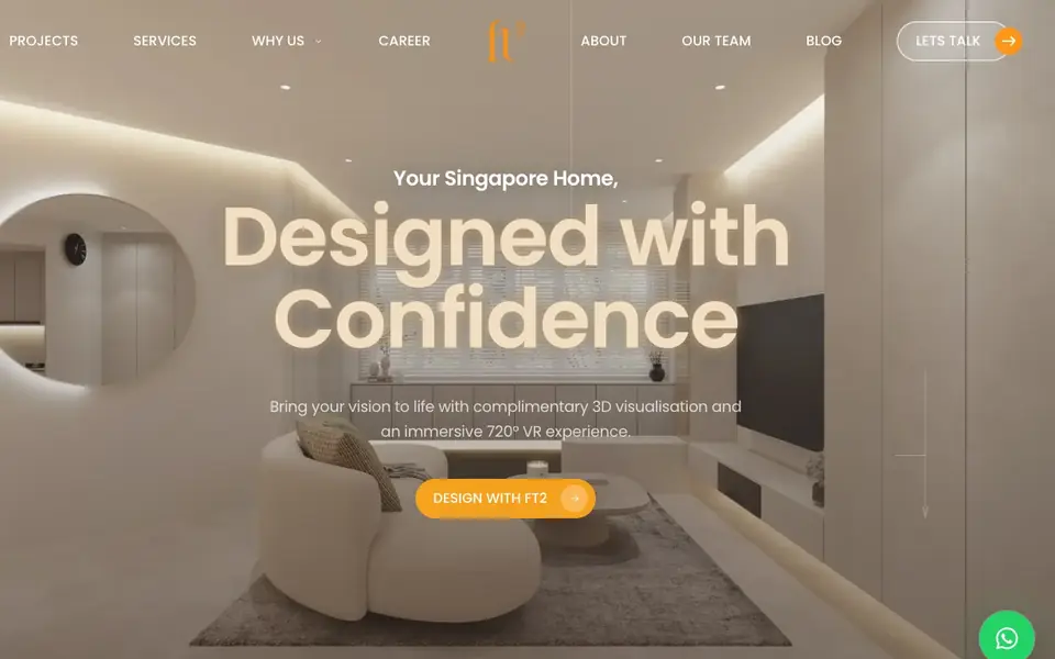 Ft2 Interior Design website homepage, 4 Oct 2026