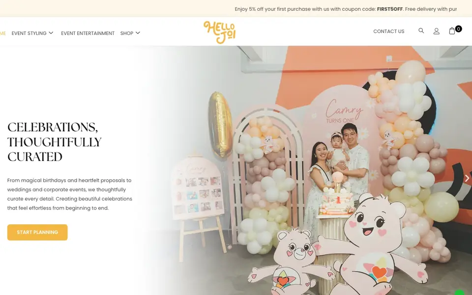 Hello Joi website homepage, 4 Oct 2026