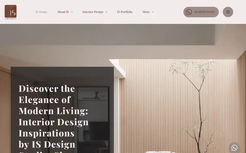 IS Design Studio website homepage, 4 Oct 2026