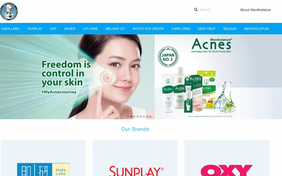 Mentholatum Oxy 10 Lotion – 10g website homepage, 4 Oct 2026
