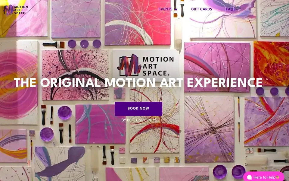 Motion Art Space website homepage, 4 Oct 2026