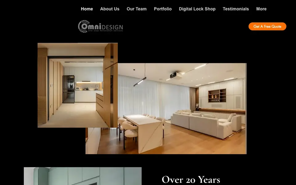 Omni Design website homepage, 4 Oct 2026
