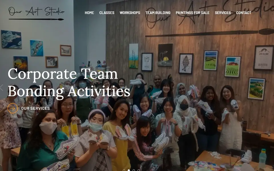 Our Art Studio website homepage, 4 Oct 2026