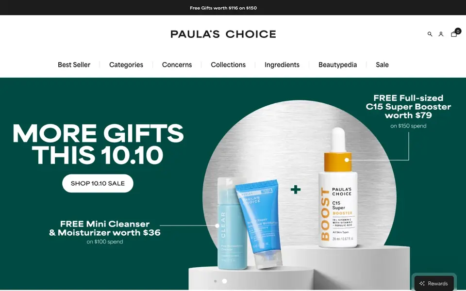 Paula’s Choice Clear Acne Regular Strength Daily Skin Clearing Treatment 2.5% BP – 67ml website homepage, 4 Oct 2026
