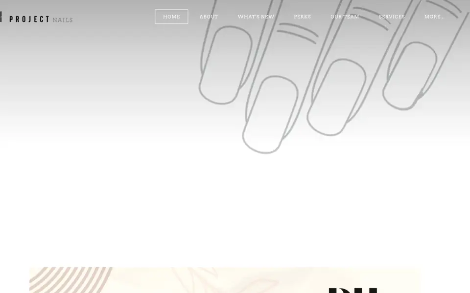 Project Nails website homepage, 4 Oct 2026