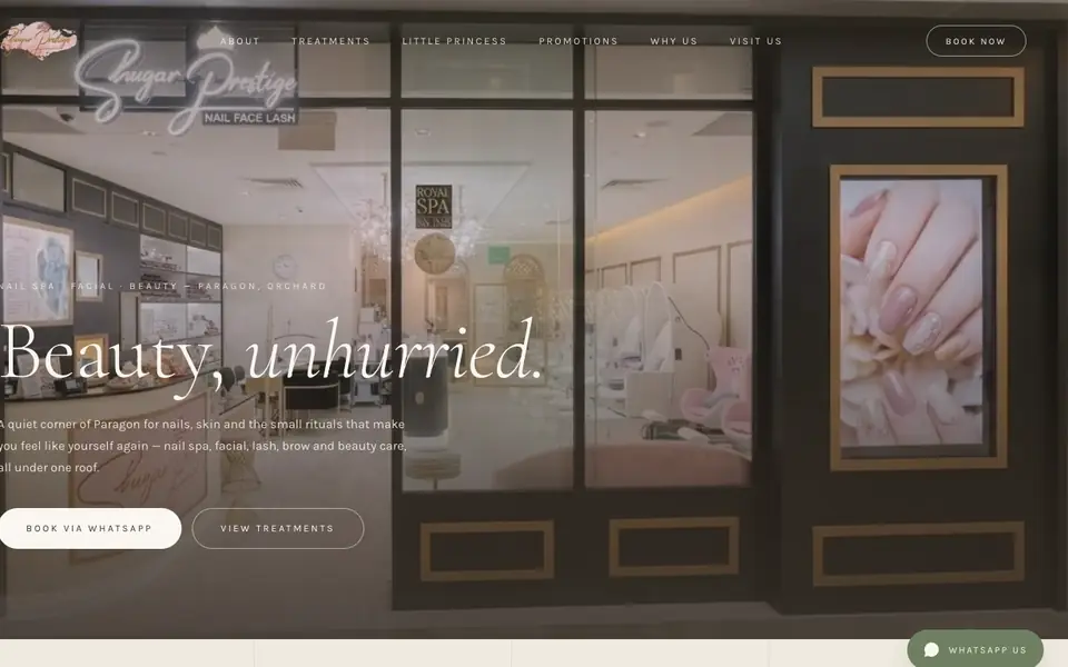 Shugar Prestige website homepage, 4 Oct 2026