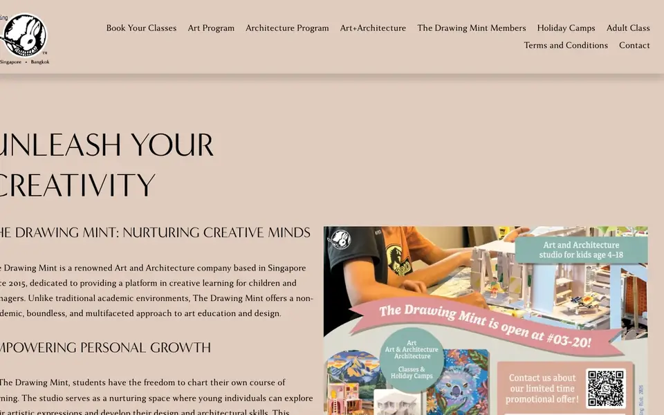 The Drawing Mint website homepage, 4 Oct 2026