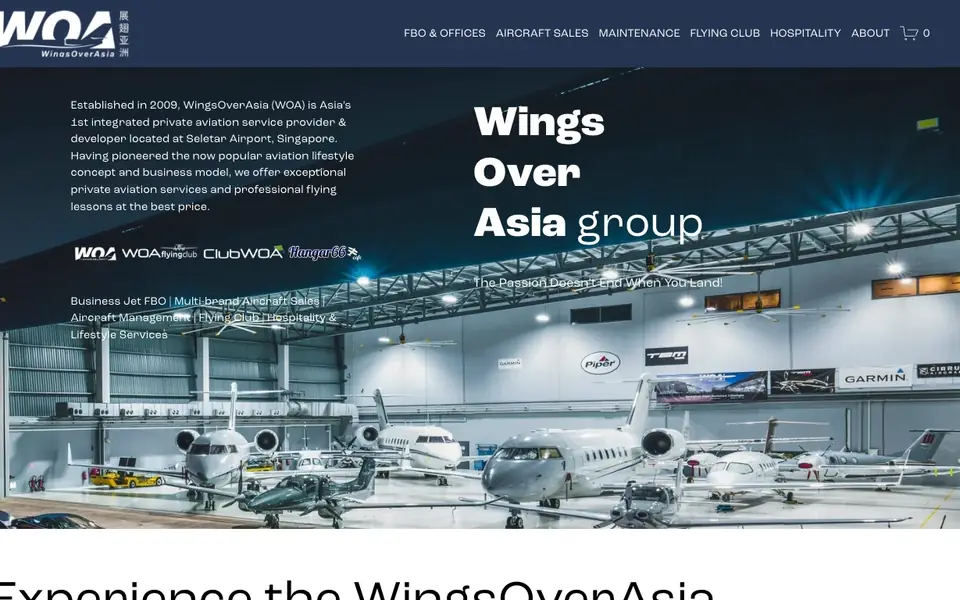 WingsOverAsia website homepage, 4 Oct 2026